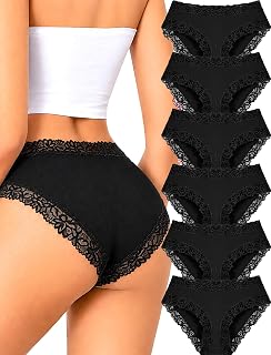 ALL OF SHE Pack of 5 High Waisted Underpants Women's Seamless Briefs Seamless Underwear High Waist Comfortable Hipster No Show Panties Multipack