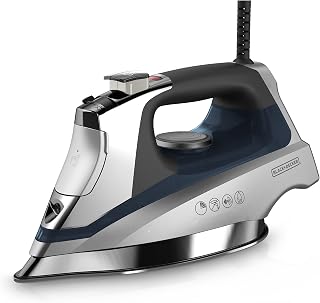 BLACK+DECKER Allure Professional Steam Iron for Clothes | Powerful steam iron with stainless soleplate, precision tip, vertical steam and automatic shutoff.