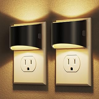 DORESshop Night Light, Night Lights Plug into Wall, Adjustable, 3000K | 3 Level Brightness Adjustable Night Light, Dusk to Dawn Sensor, Nightlights for Adults, Bedroom, Bathroom, Hallway, 2 packs