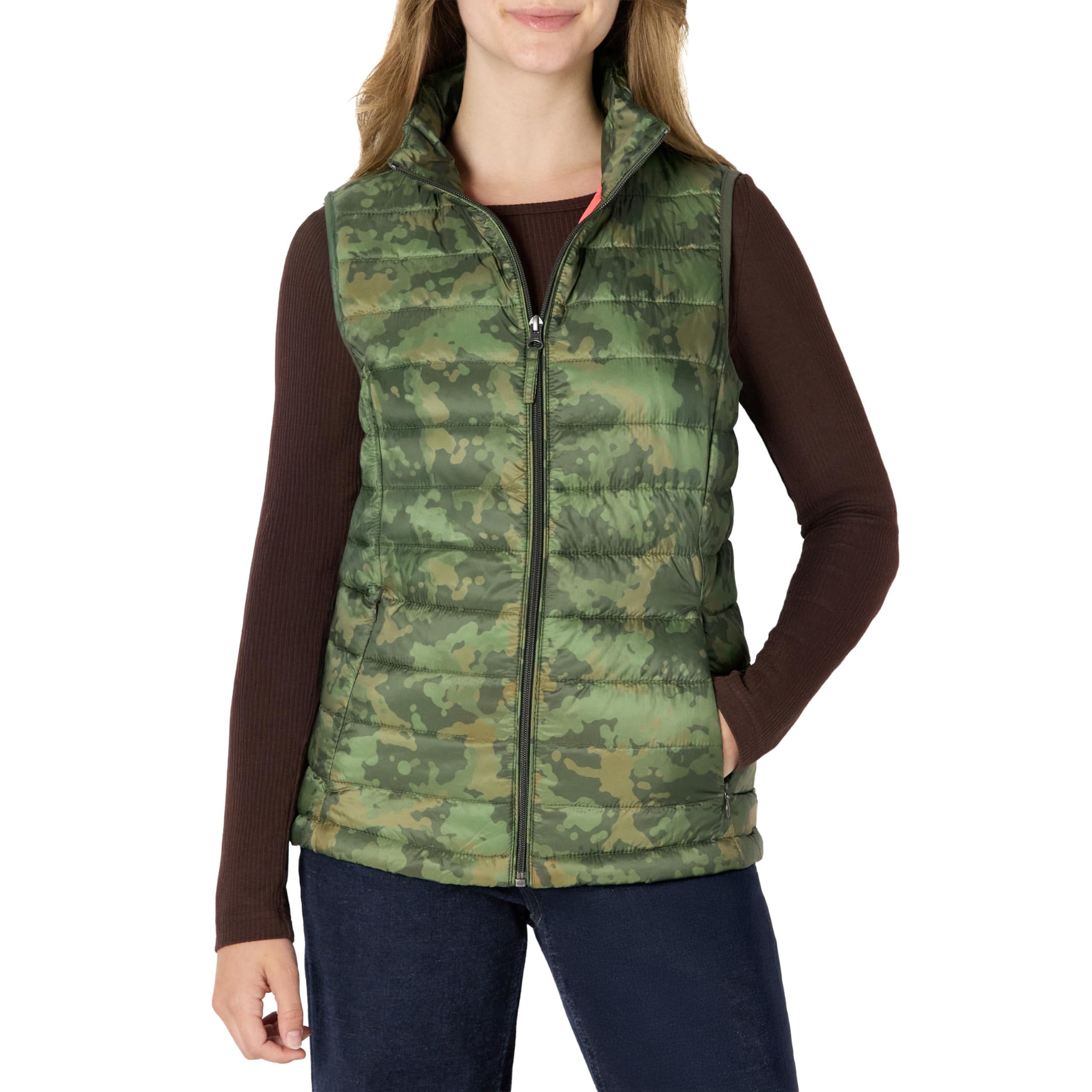 Amazon Essentials Womens Lightweight Water-Resistant Packable Puffer Vest