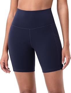 Colorfulkoala Women's Cycling Shorts Leggings Short Sports Shorts with Pockets Yoga Pants Sport Outfit