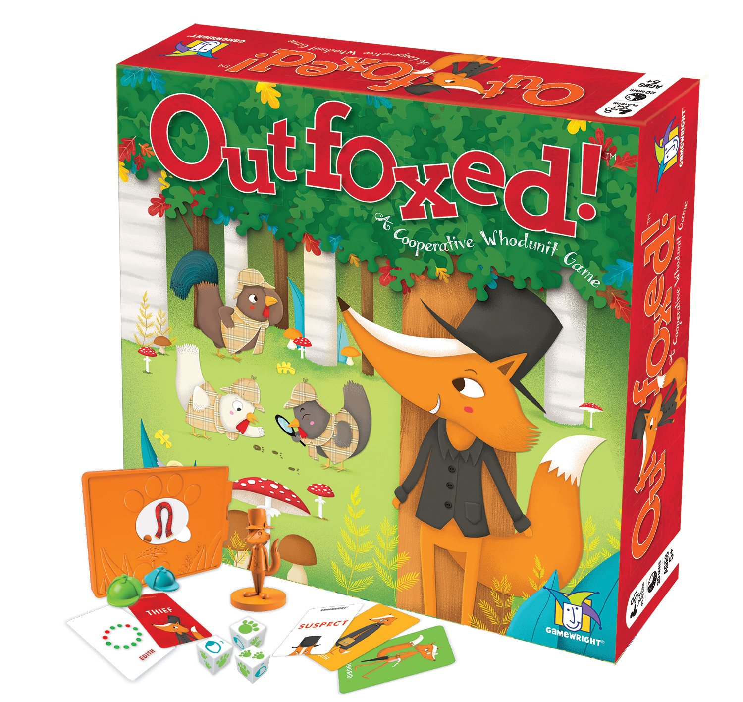 Gamewright | Outfoxed! Game | Board Game | Ages 5+ | 2-4 Players | 20 Minutes Pl