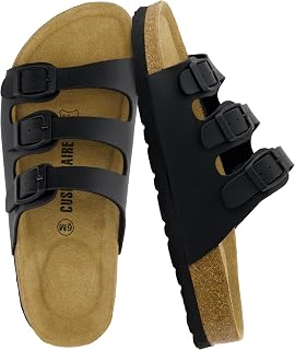 CUSHIONAIRE Women's Lela Cork Sandal with +Comfort