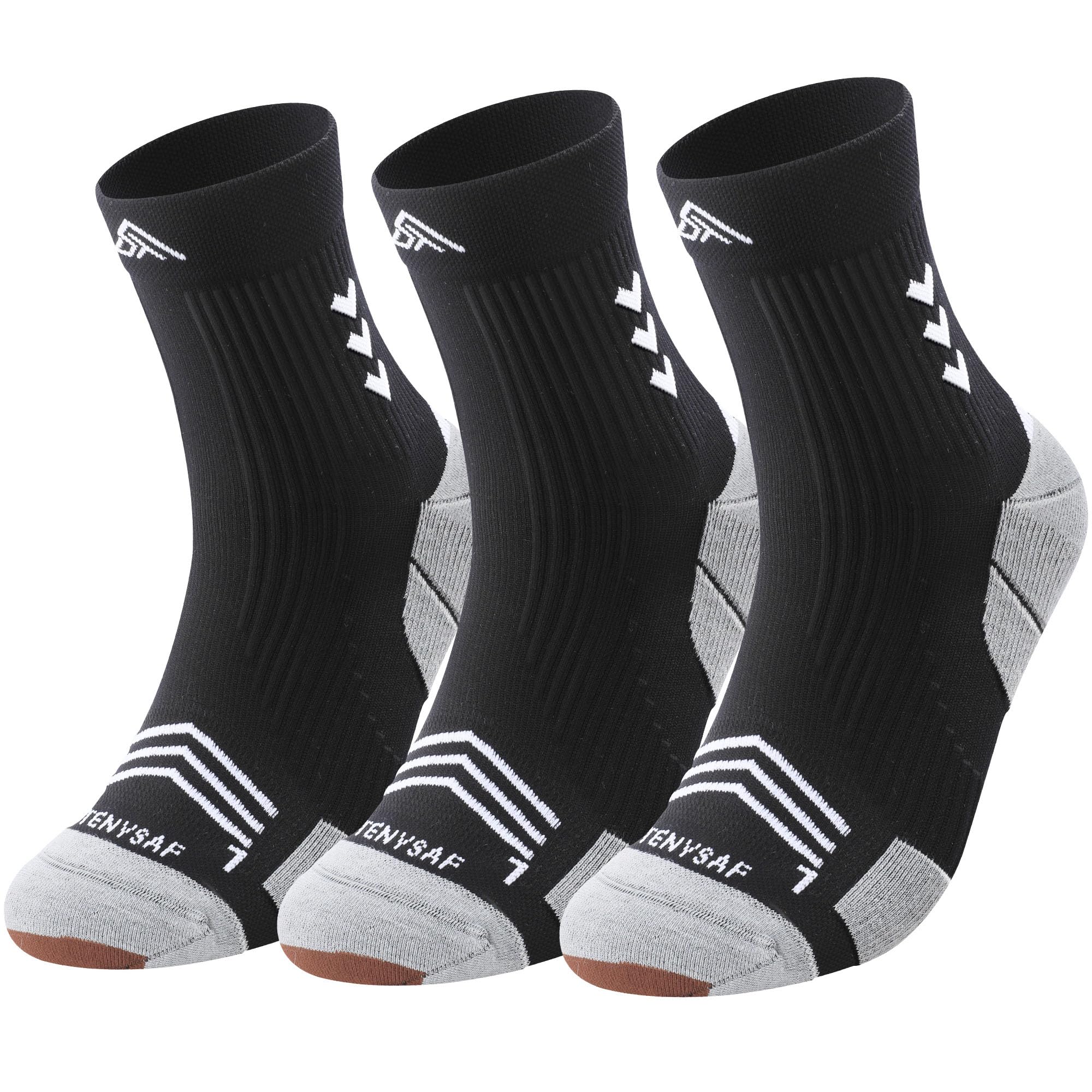 Mens Compression Running Socks: 360° Targeted Support Secure Fit