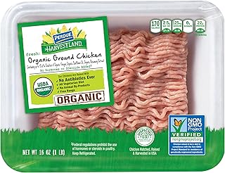 Perdue Harvestland Organic Ground Chicken, Free Range, Non-GMO, All Natural, Fresh, 16 oz.