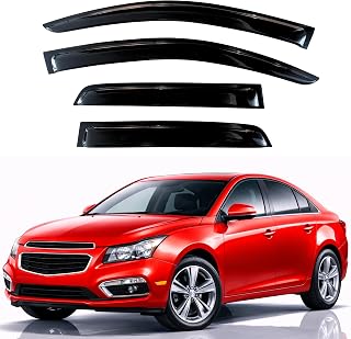 KPY Rain Guards Window Visor for 2011-2015 Chevy Cruze & 2016 Cruze Limited | Out-Channel Window Visors Vent Wind Deflectors 4PC, Car Accessories for 2016 Chevy Cruze Limited