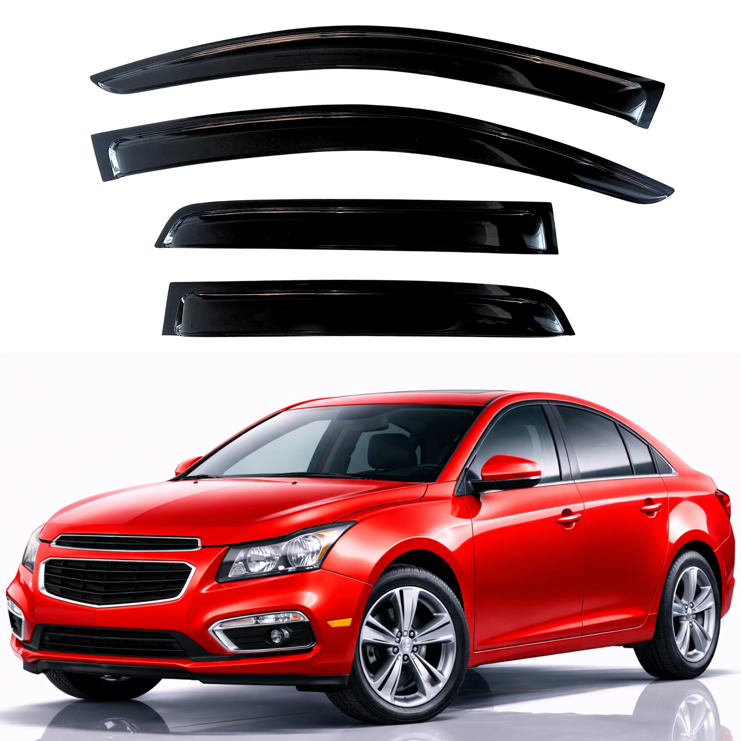KPY Rain Guards Window Visor for 2011-2015 Chevy Cruze & 2016 Cruze Limited | Ou