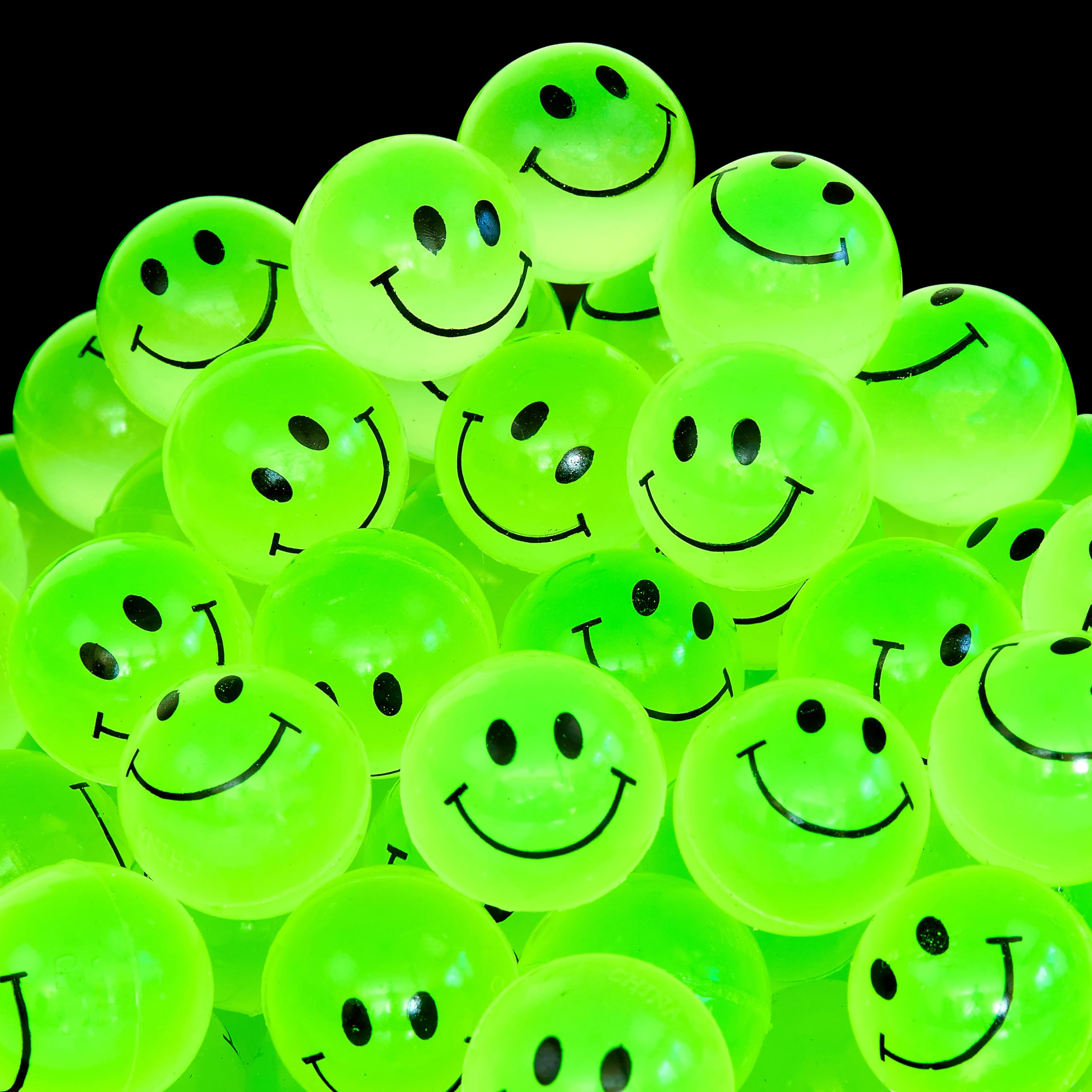 Playbees Glow in The Dark Bouncy Balls Bulk for Kids Super Bouncy Small Balls 1 
