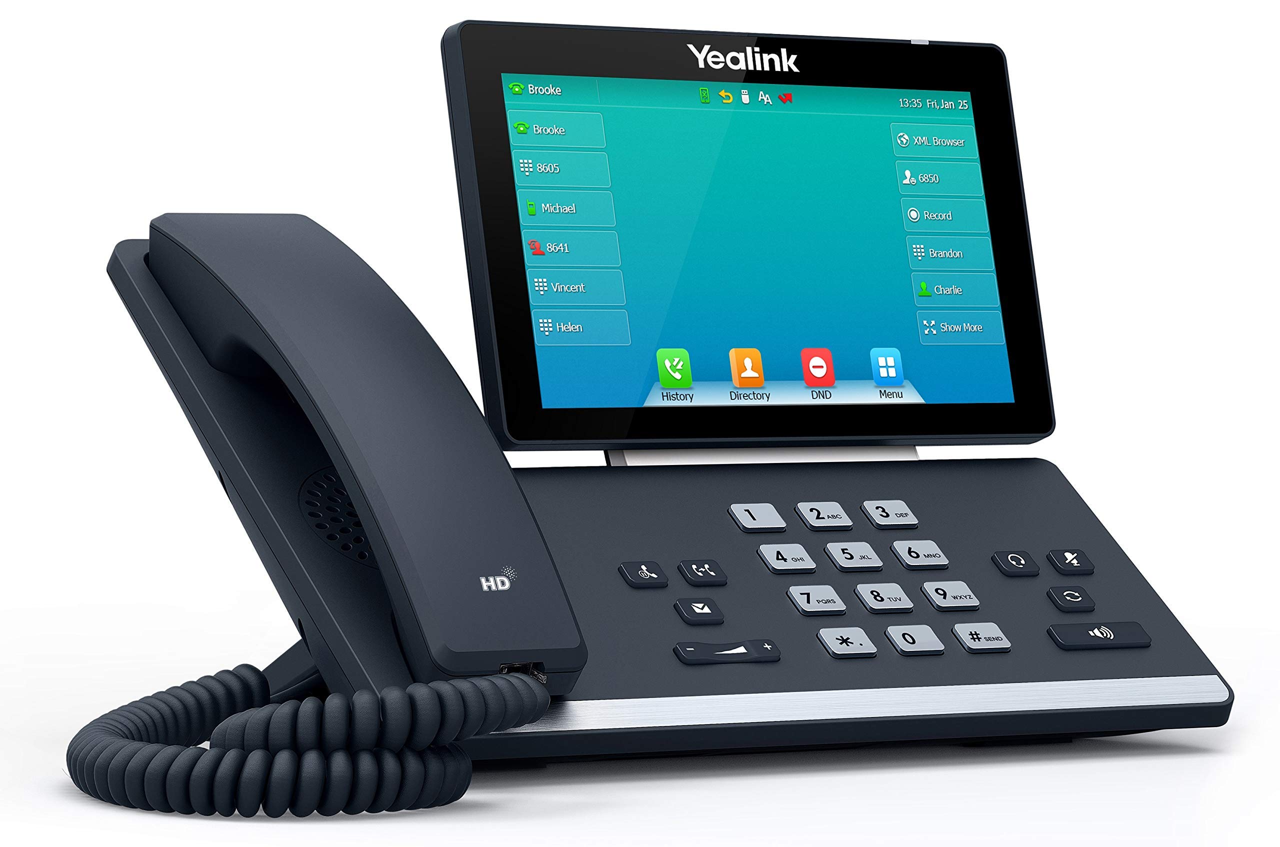 Yealink T57W IP Phone, 16 VoIP Accounts. 7-Inch Adjustable Color Touch Screen (R