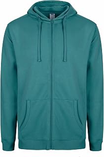 Mukua Unisex Zip Up Hoodie, teal, 3 XL