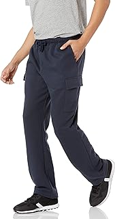 Amazon Essentials Pantalón de Chándal Cargo de Forro Polar y Corte Holgado con Bajo Abierto Hombre