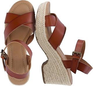 CUSHIONAIRE Robbie Women's Espadrille Wedge Sandal + Memory Foam and Wide Widths Available