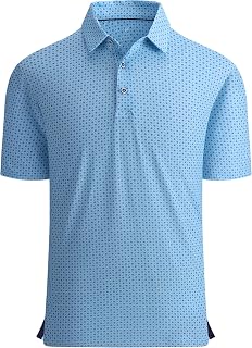 Alex Vando Men's Short Sleeve Polo Shirt with Quick Dry and Breathable Print for Men
