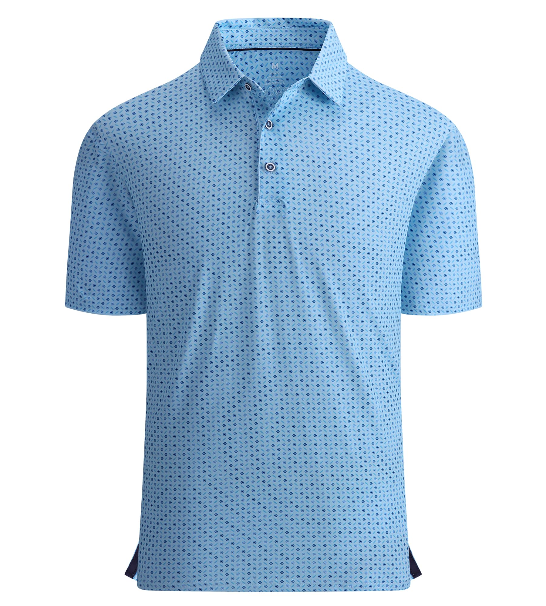 Alex Vando Men's Short Sleeve Polo Shirt with Quick Dry and Breathable Print for