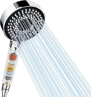 dothnix Filter High Pressure Shower Head, 5 Spray Modes | Universal Hard Water Filter Showerhead for Residual Chlorine Removal