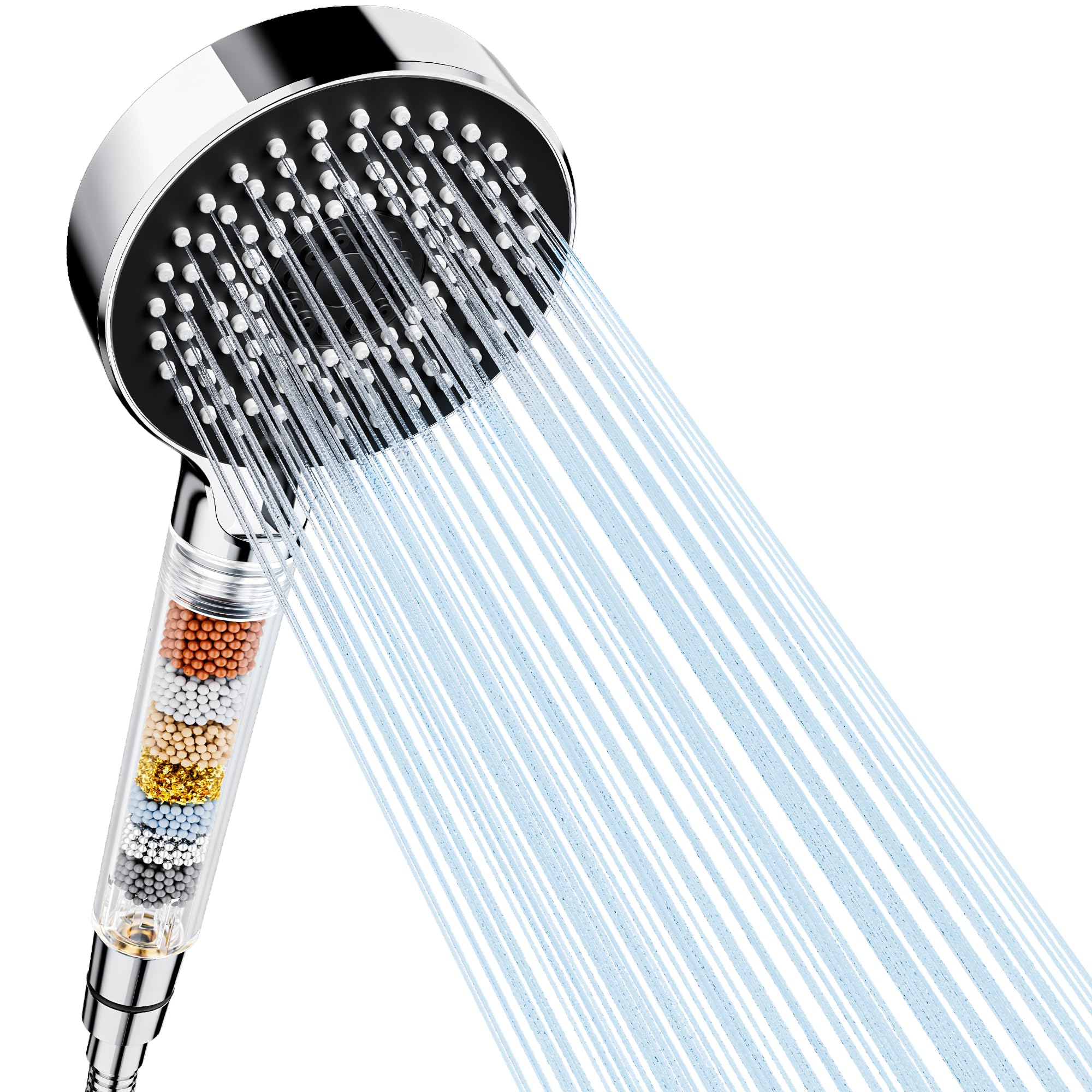 dothnix Filter High Pressure Shower Head, 5 Spray Modes | Universal Hard Water F