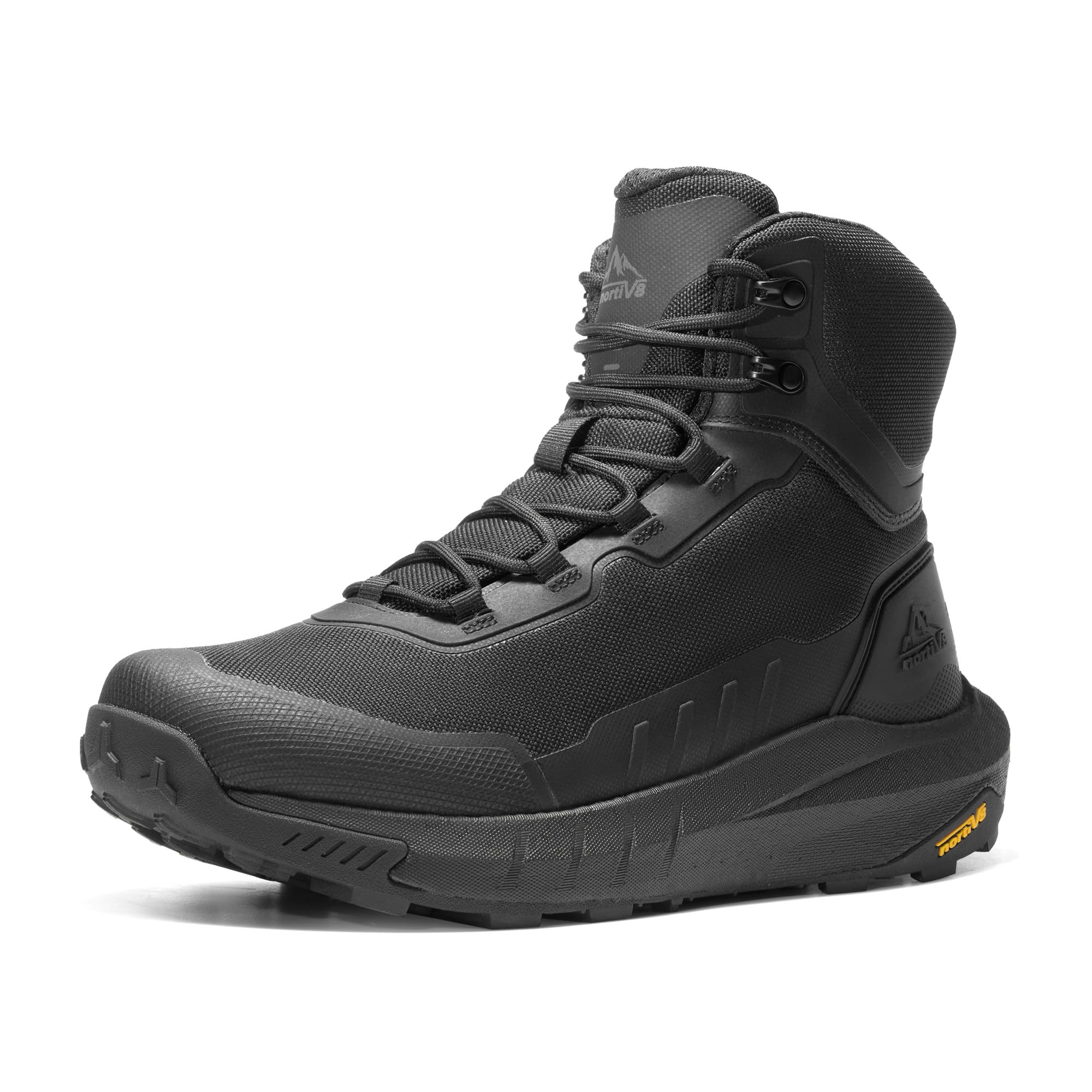 NORTIV 8 Men's Tactical Hiking Boots Lightweight Cushion | Side Zipper Motorcycl
