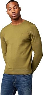 TOM TAILOR Men's Basic Plus Size Sweater with Embroidered Logo