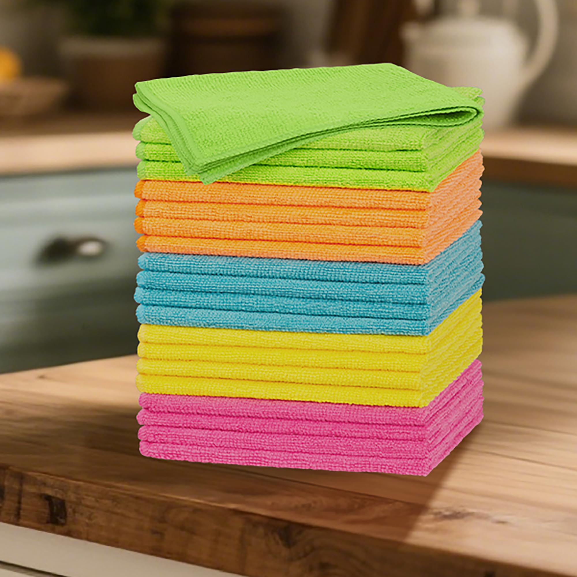 20 Pack Microfiber Cleaning Cloth, Lint-Free Car Wash Towels, All-Purpose Absorb