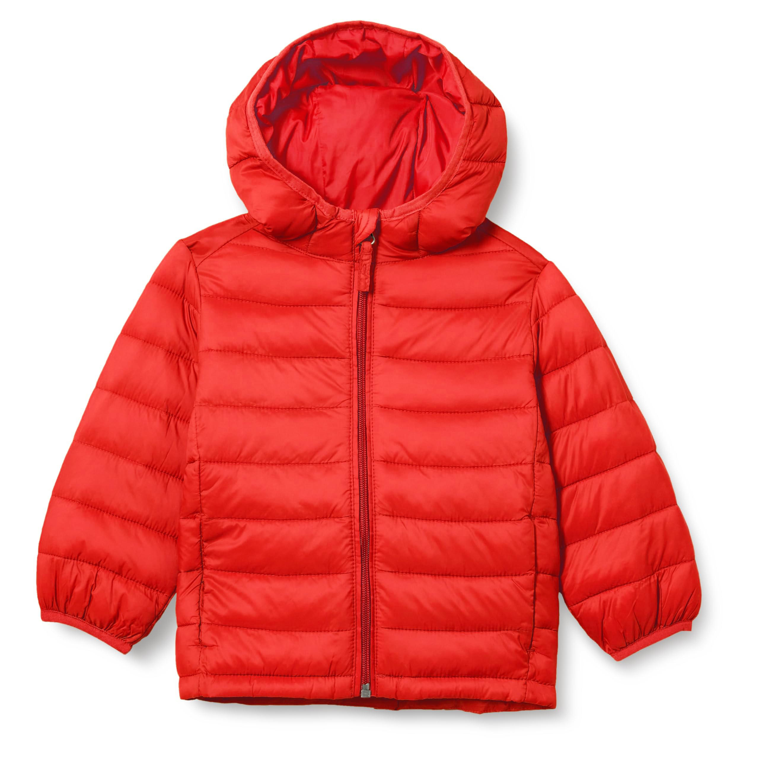 Amazon Essentials Boys' Lightweight Packable Water-Resistant Hooded Down Jacket