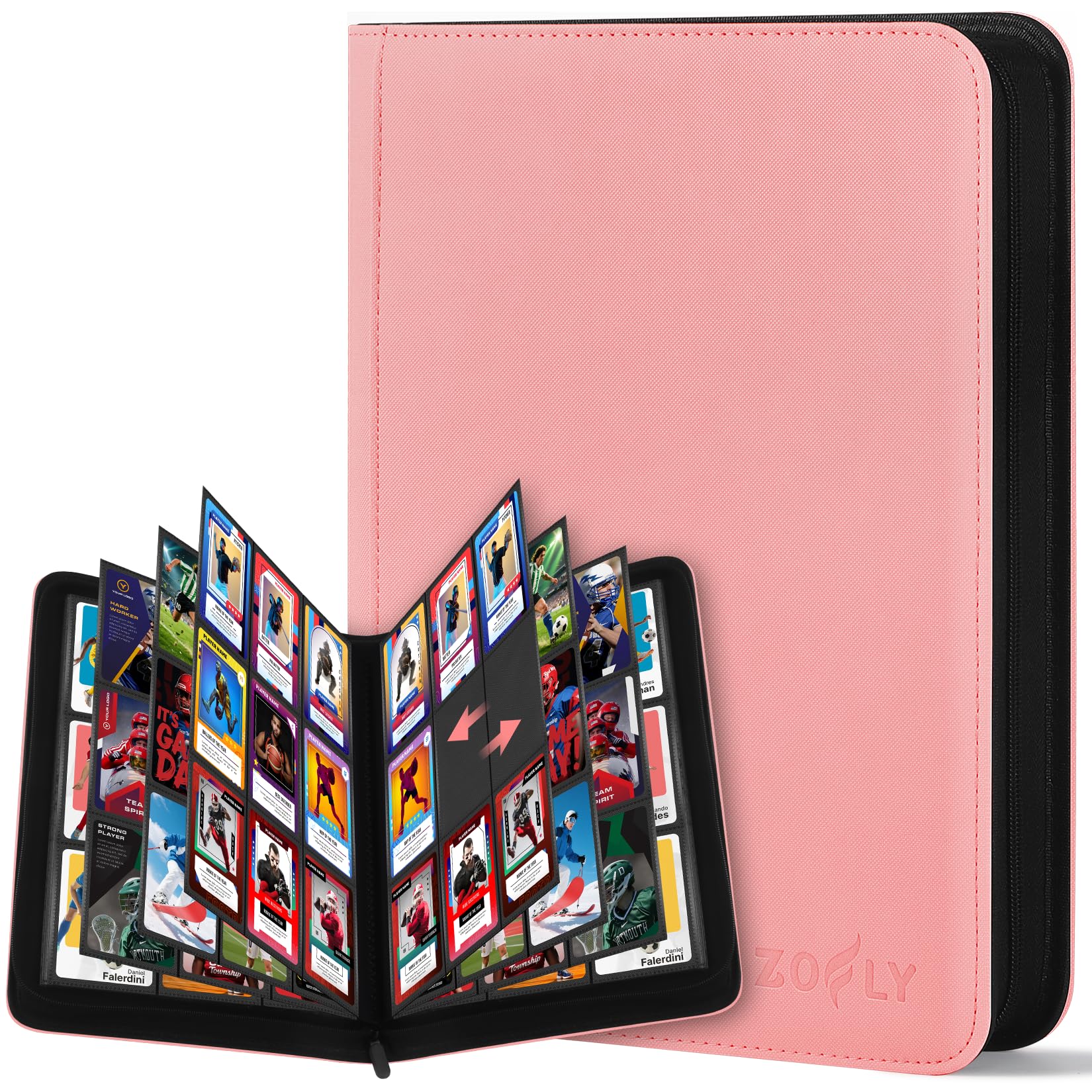 30 Pack 9 Pocket Card Binder, Premium Zip Trading Card Binder, 540 Large Capacit