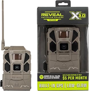TACTACAM Reveal X 3.0 Cellular Trail Camera, Night Vision, Waterproof | 4K photo, 1080p video, auto-connect multi-carrier LTE, no SD card needed, 6+ month battery life, IP66 Waterproof rated