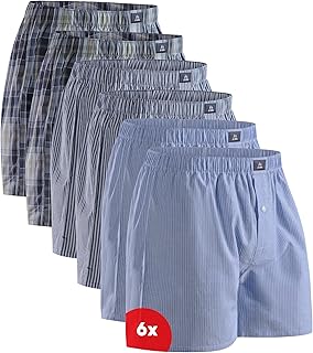 DANISH ENDURANCE Men's Boxers, Woven Cotton, Loose, Breathable, 4 & 6-Pack