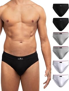 DANISH ENDURANCE Men's Classic Soft Cotton Briefs, Stretchy, Comfortable Men's Underwear, Tag-free, 6-Pack