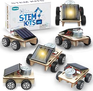 STEM Science Kits, Solar Car Circuit Kits Building Toys for Kids Classroom | 6 Set Solar Motor STEM Kits 6-8 8-10, Science Experiments Engineering Project 8-12, Bulk Craft Activities, Boy Girl Toy Gifts