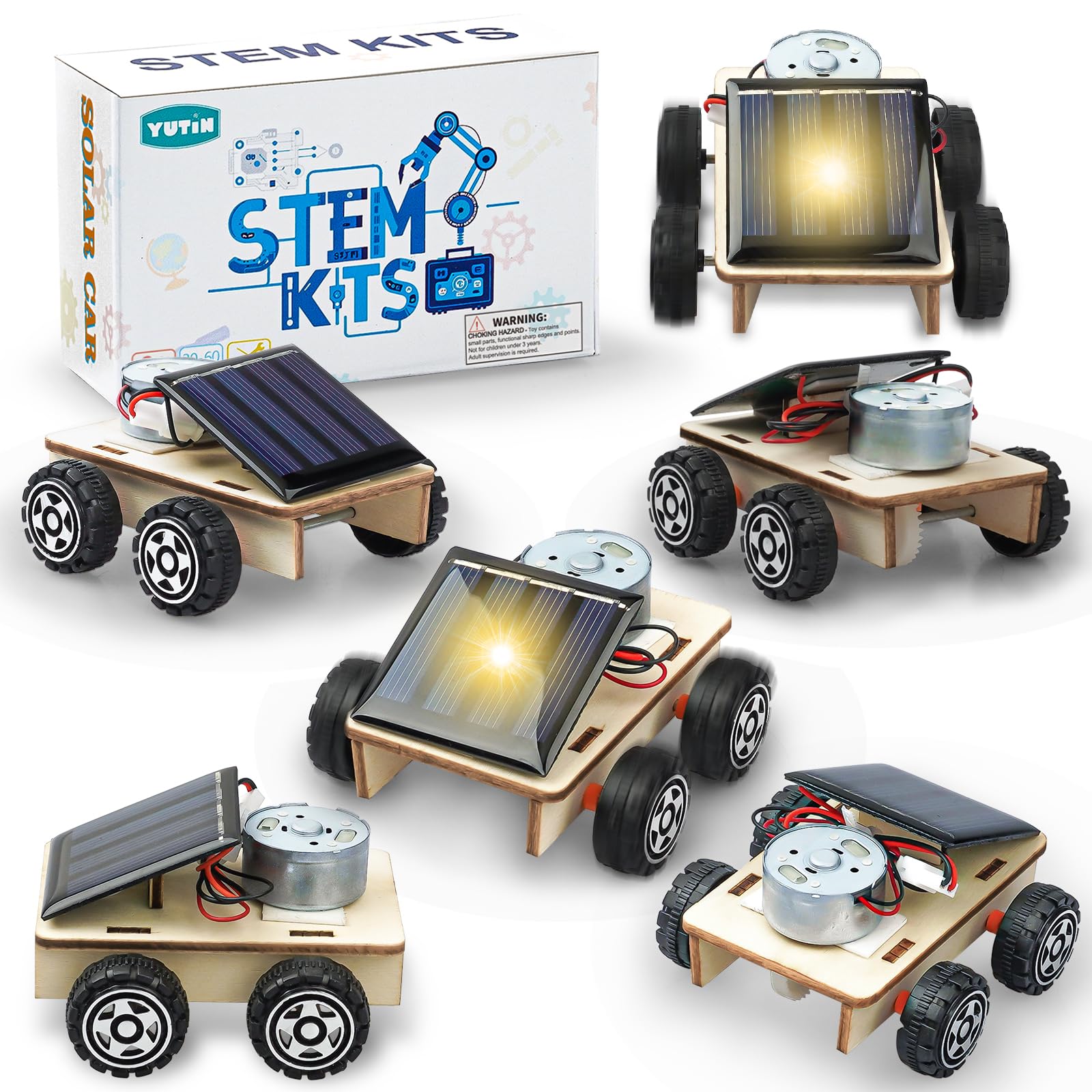 STEM Science Kits, Solar Car Circuit Kits Building Toys for Kids Classroom | 6 S