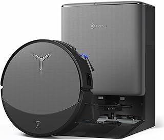 ECOVACS T90 PRO Omni Robot Vacuum Cleaner with Mop Function 30,000 Pa | OZMO ROLLER 3.0 Robot Vacuum Cleaner with TruEdge, Triple Lift, Automatic Dosage of Cleaning Solution, AIVI 3D, Black