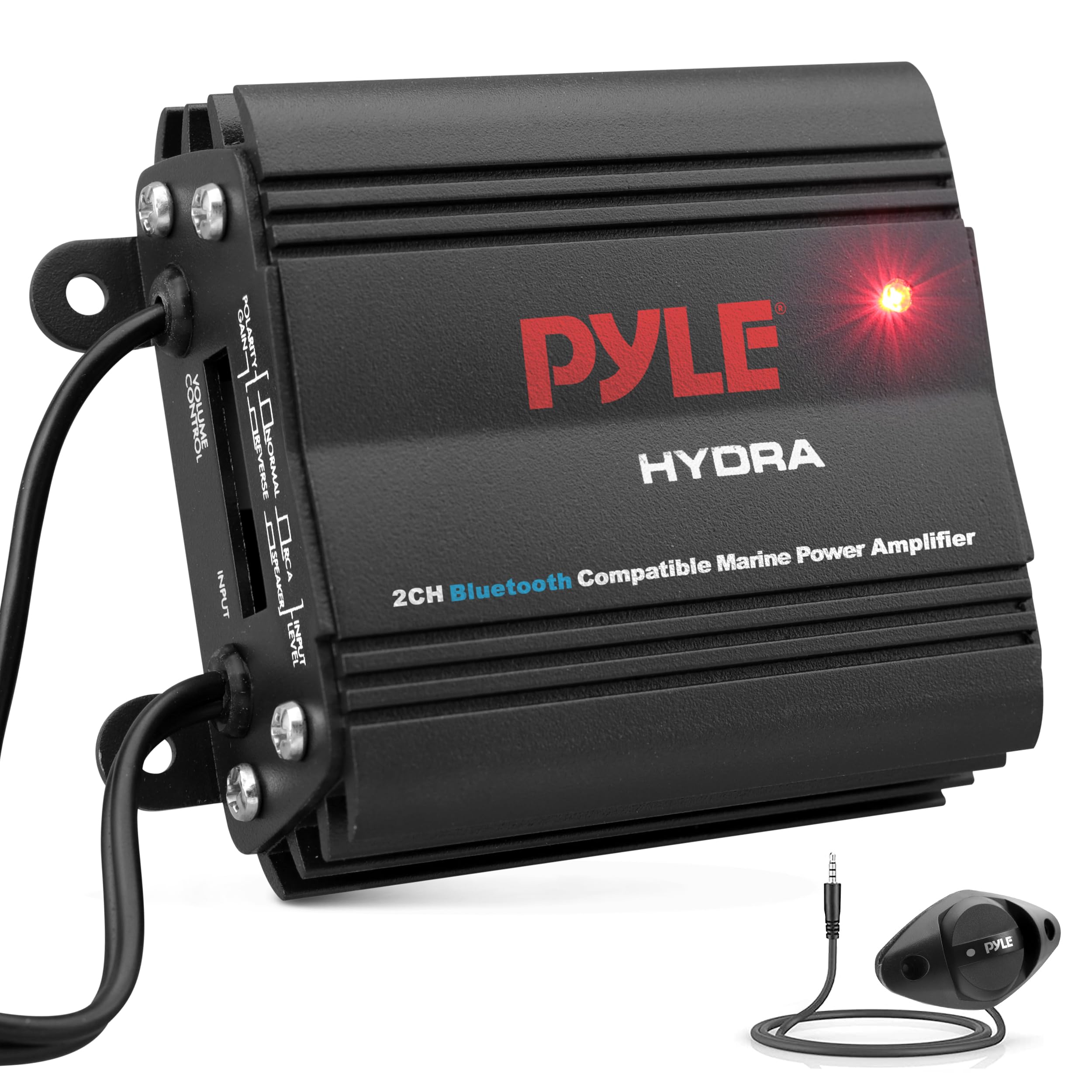 Pyle Auto 2-Channel Marine Amplifier - 200 Watt RMS 4 OHM Full Range Stereo with