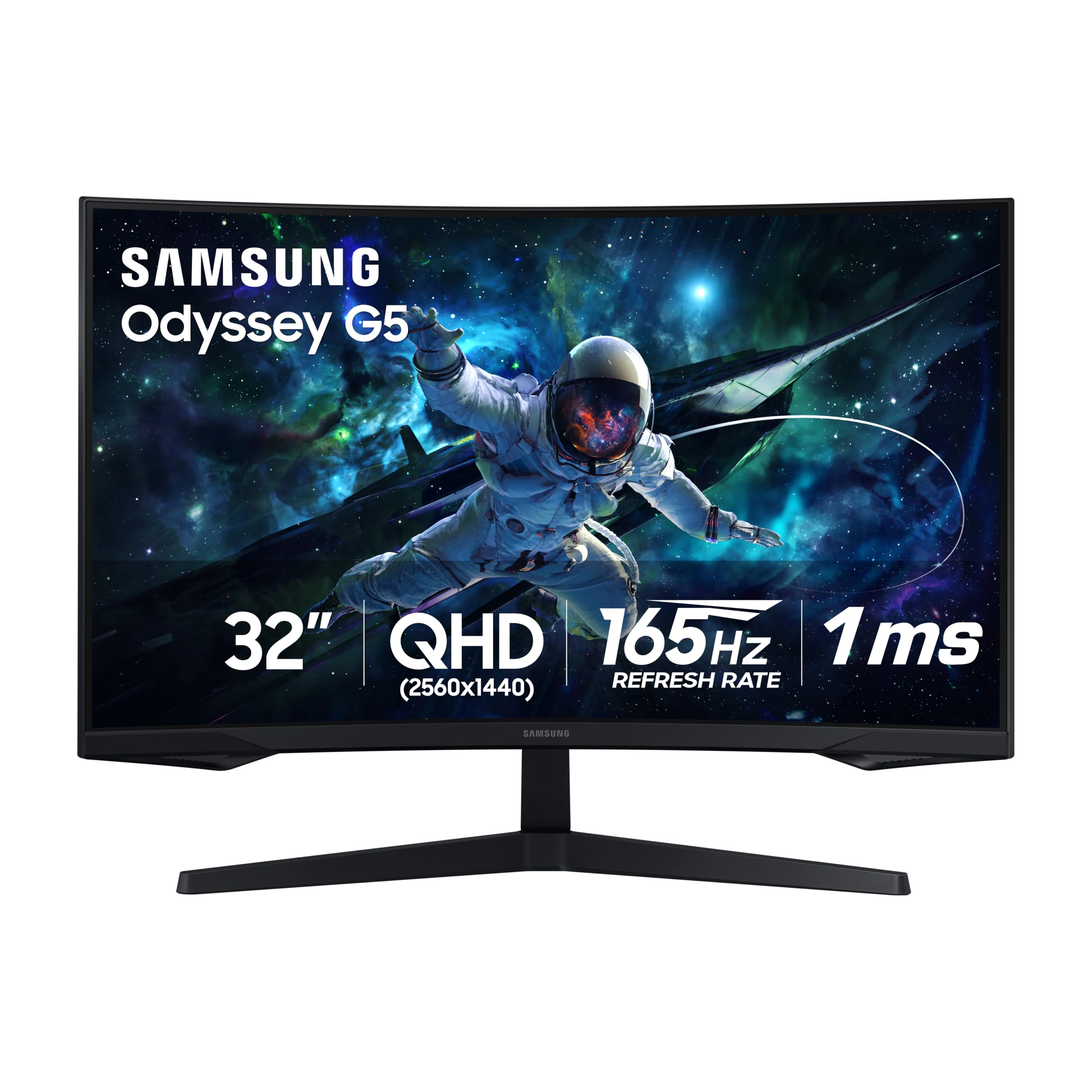 Samsung 32" Odyssey (G55C) Series QHD 1000R Curved Gaming Monitor, | 165Hz, 1ms(