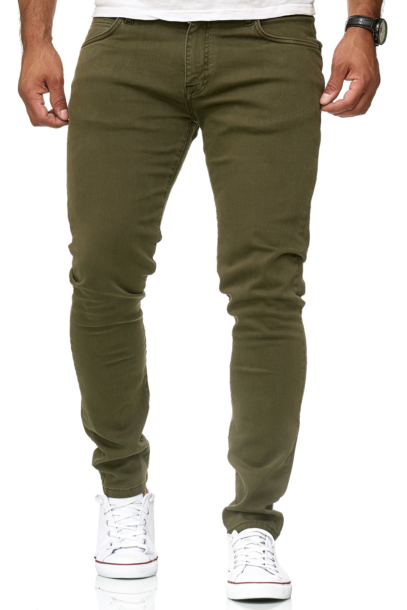 RED BRIDGE Men's Slim Fit Jeans Cotton Trousers Wide Range of Colours Casual Str