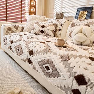 WEYOND Pet-Friendly Couch Cover, Seat Cover, 35.5" x 63", Coffee | Non-Slip Plush Couch Covers for 3 Cushion Couch Sofa, Washable Sofa Cover for Loveseat, 2 3 4 Seater