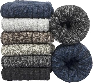 6 Pairs Mens Merino Wool Warm Winter Thermal Socks Size 6-12 Gifts for Men
