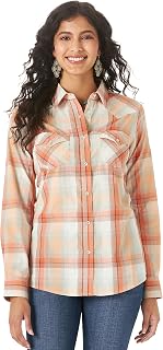 Wrangler Women's Long Sleeve Western Snap Shirt Shirt