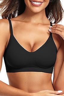 Vertvie Women's Seamless Sports Bra, Wireless, Comfortable, Push-up, Soft, Wireless, Wireless, Sports Bra