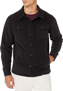Amazon Essentials Men's Long-Sleeved Polar Fleece Shirt Jacket for Winter