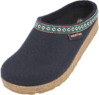 HAFLINGER Grizzly GZ Felt Clog Unisex Blue (Navy 70) EU 40
