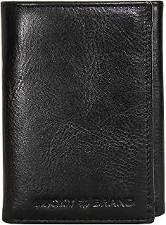 Lucky Brand Men's Smooth Leather Trifold Wallet - with RFID Blocking Lining, 6 Card Slots and Large Bill Pocket- Black