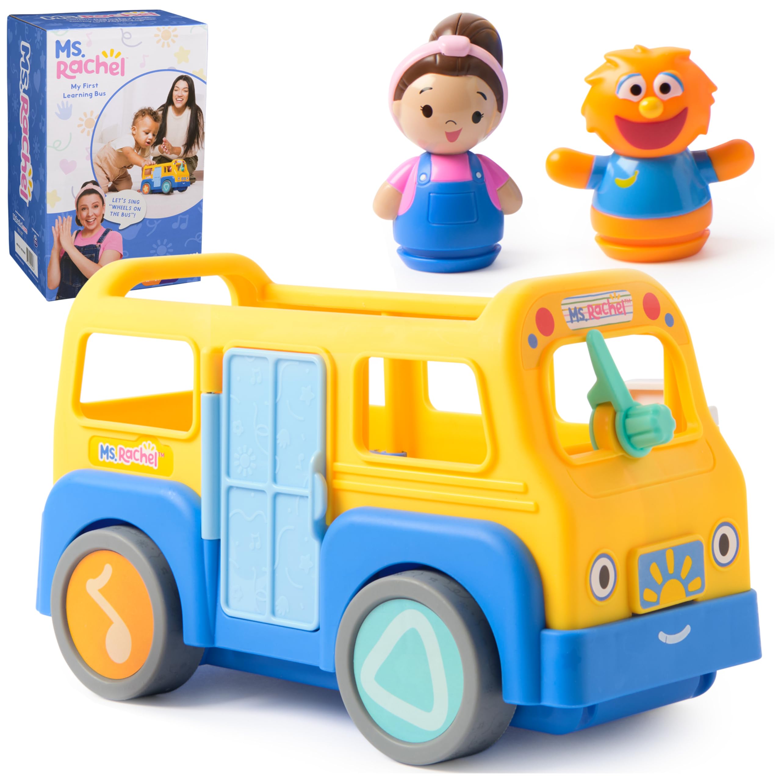 Ms. Rachel My First Learning School Bus Toy with 2 Figures & Sounds | Interactiv