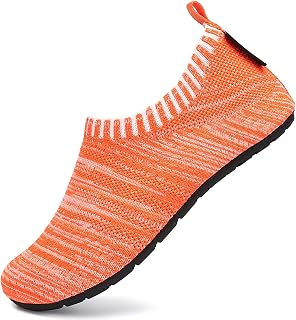 SAGUARO Water Shoes Child Boy Girl Water Shoes Beach Shoes Breathable Pool Shoes Lightweight Slippers Child Aqua Slippers, Size 18-37 EU, Style 081 Orange, 20/21 EU