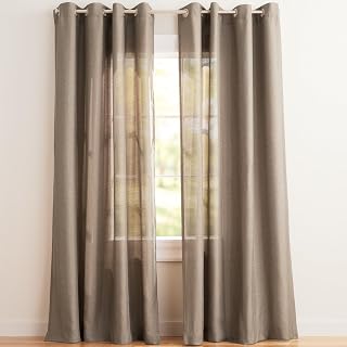 Exclusive Home Curtains Grommet Top Window Curtain Panel Pair, Polyester, Cafe, 108" Length