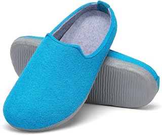 Mishansha Slippers Felt Comfort Slippers for Women Men Size 36-47