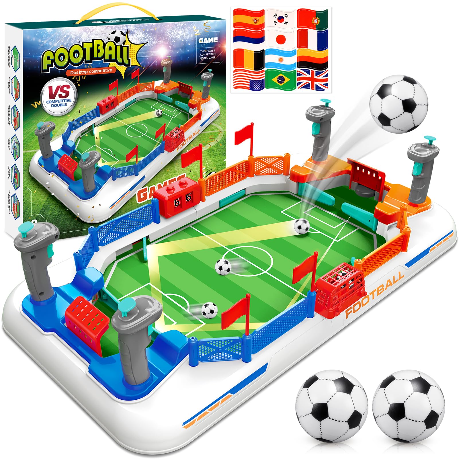 Mini Foosball Table Game, Luckades Soccer Toys for 3 4 5 6 7 8-12 Year Old Boy G