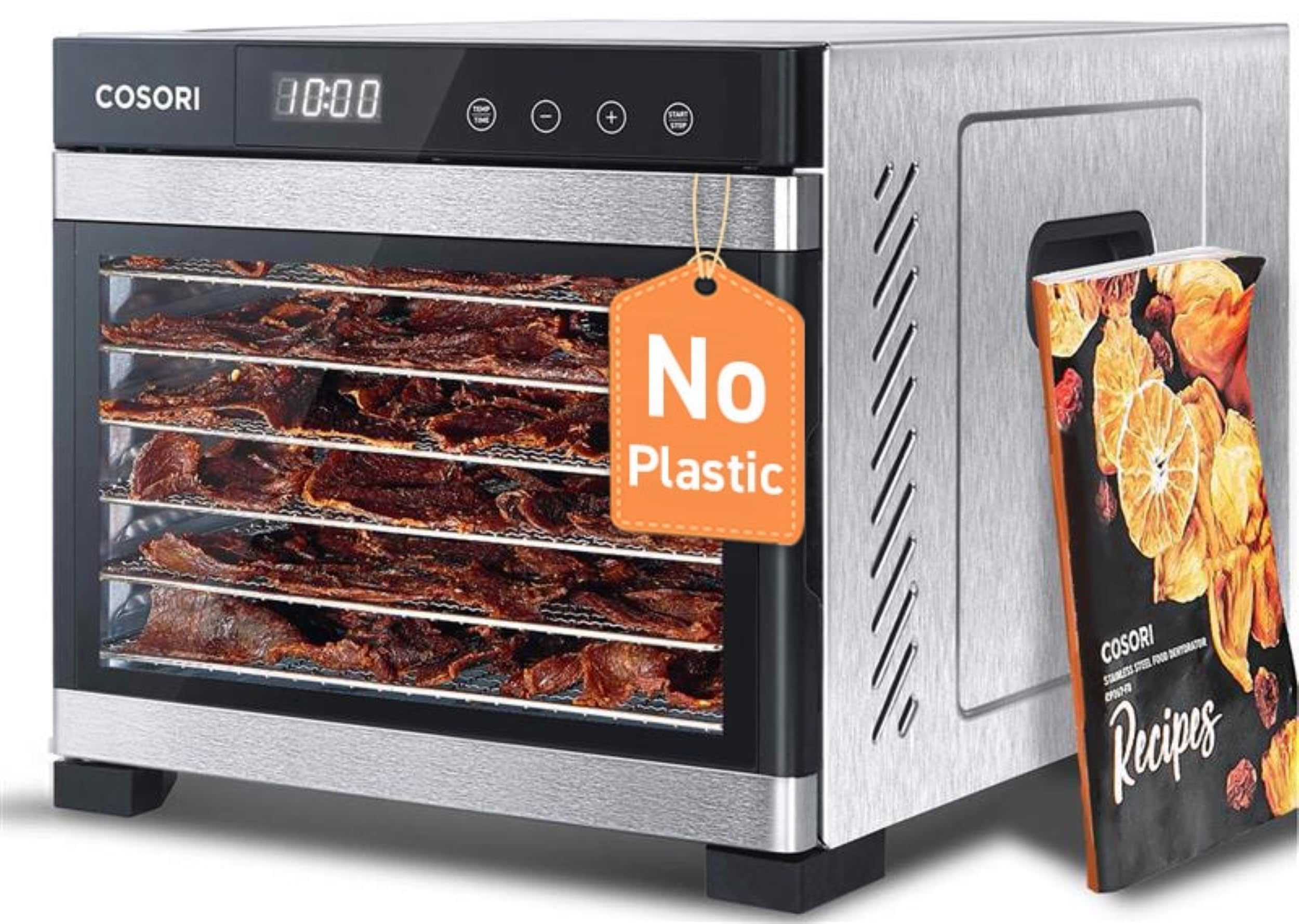 Cosori Food Dehydrator, 6 Stainless Steel Trays with 6.5 ft² Drying Space | Extr