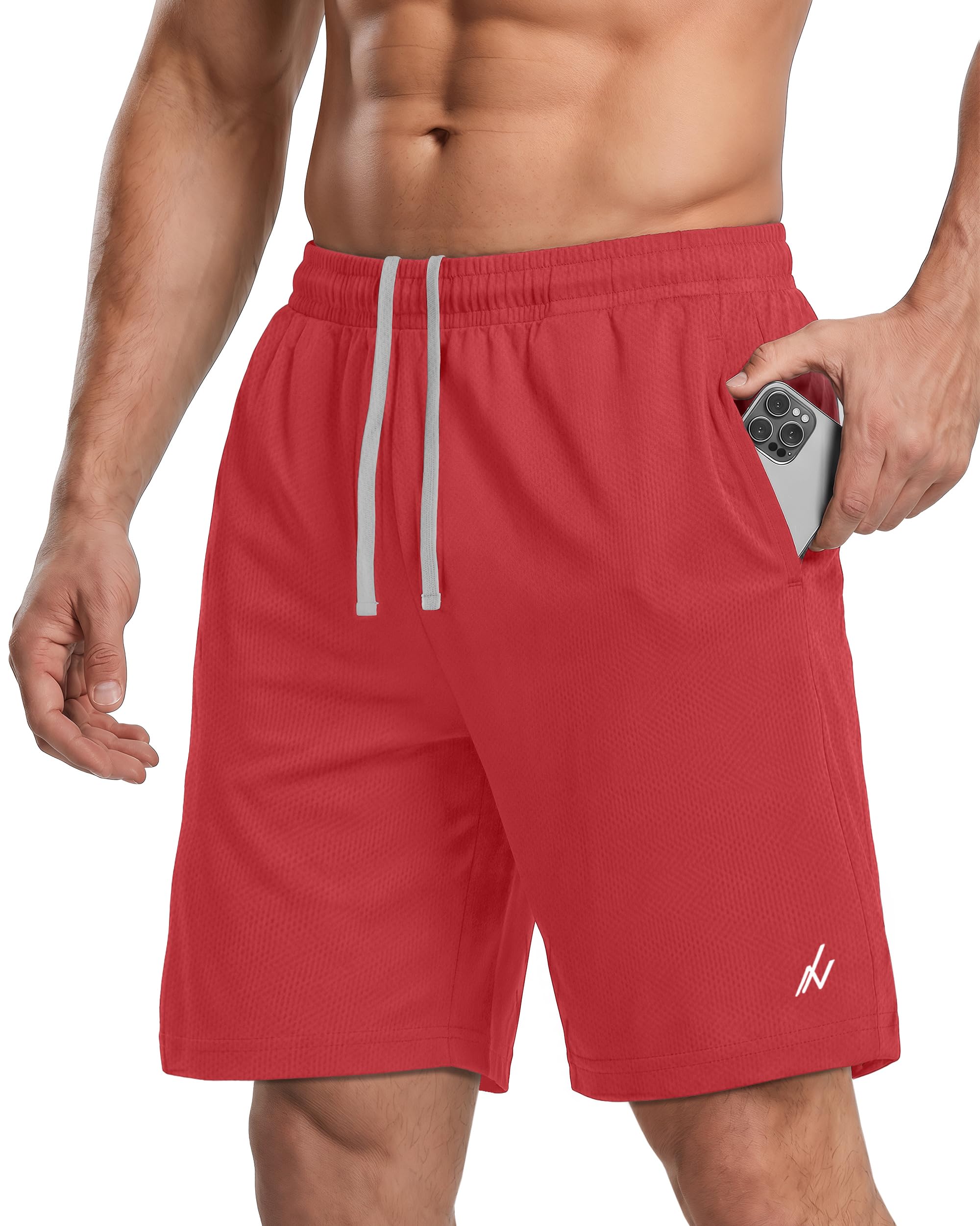NY Threads Men's Athletic Shorts Quick Dry Loose-Fit Lightweight Running Workout