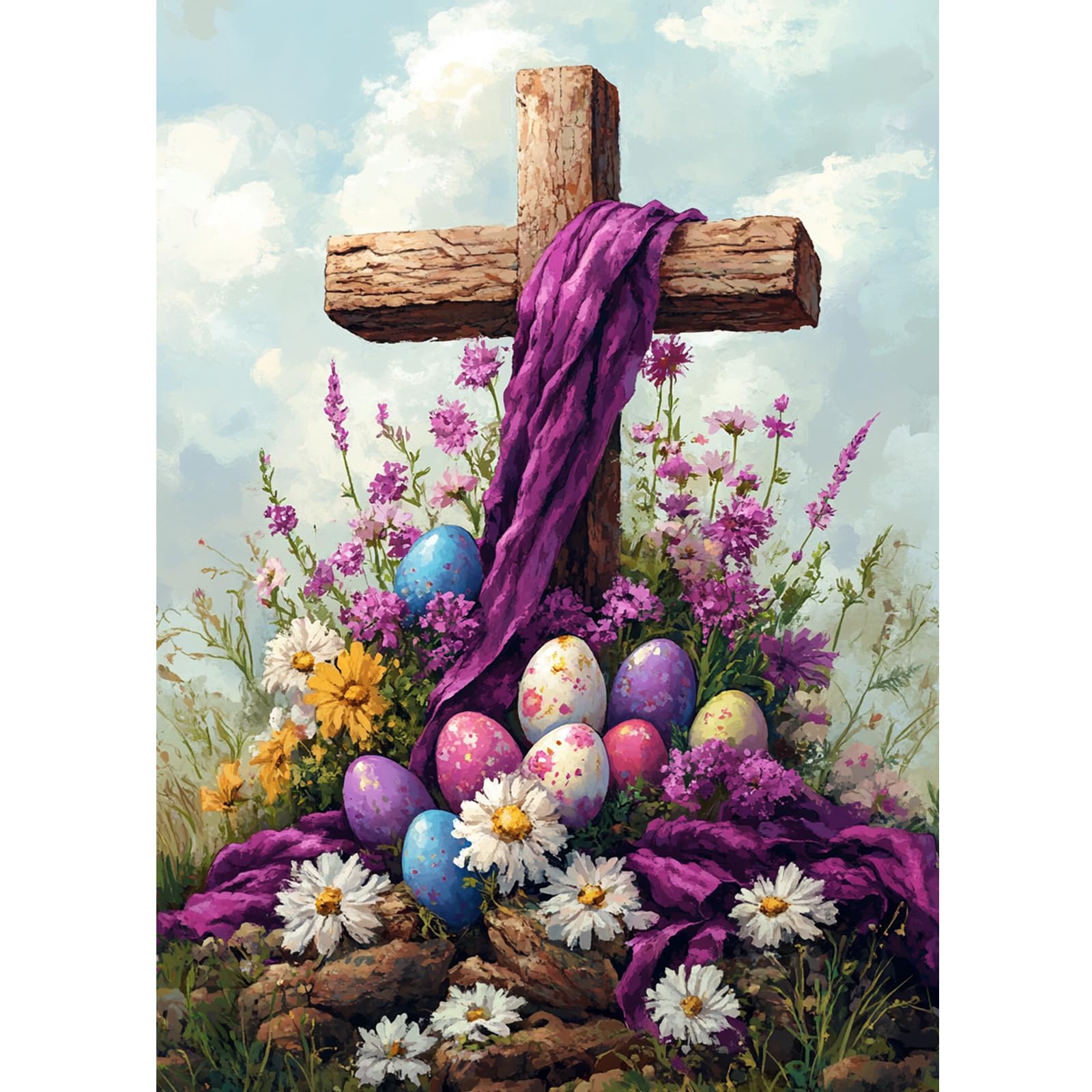 RICUVED Easter Diamond Art Kits for Adults, Eggs Diamond Painting Kits for Begin