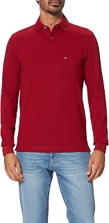 Tommy Hilfiger Men's Regular Fit Long Sleeve Polo Shirt with Buttons